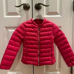 Moncler kids light-weight down jacket, hot pink, 8